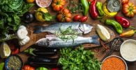 pescado y verduras