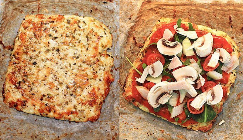 pizza fitness coliflor